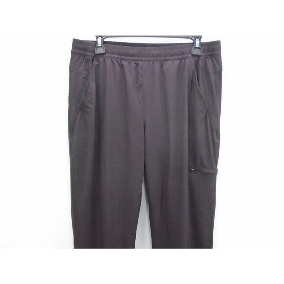 Eddie Bauer Pants Rainier Women Size 10 (33x32) Purple Flannel Lined Jogger - Picture 2 of 11